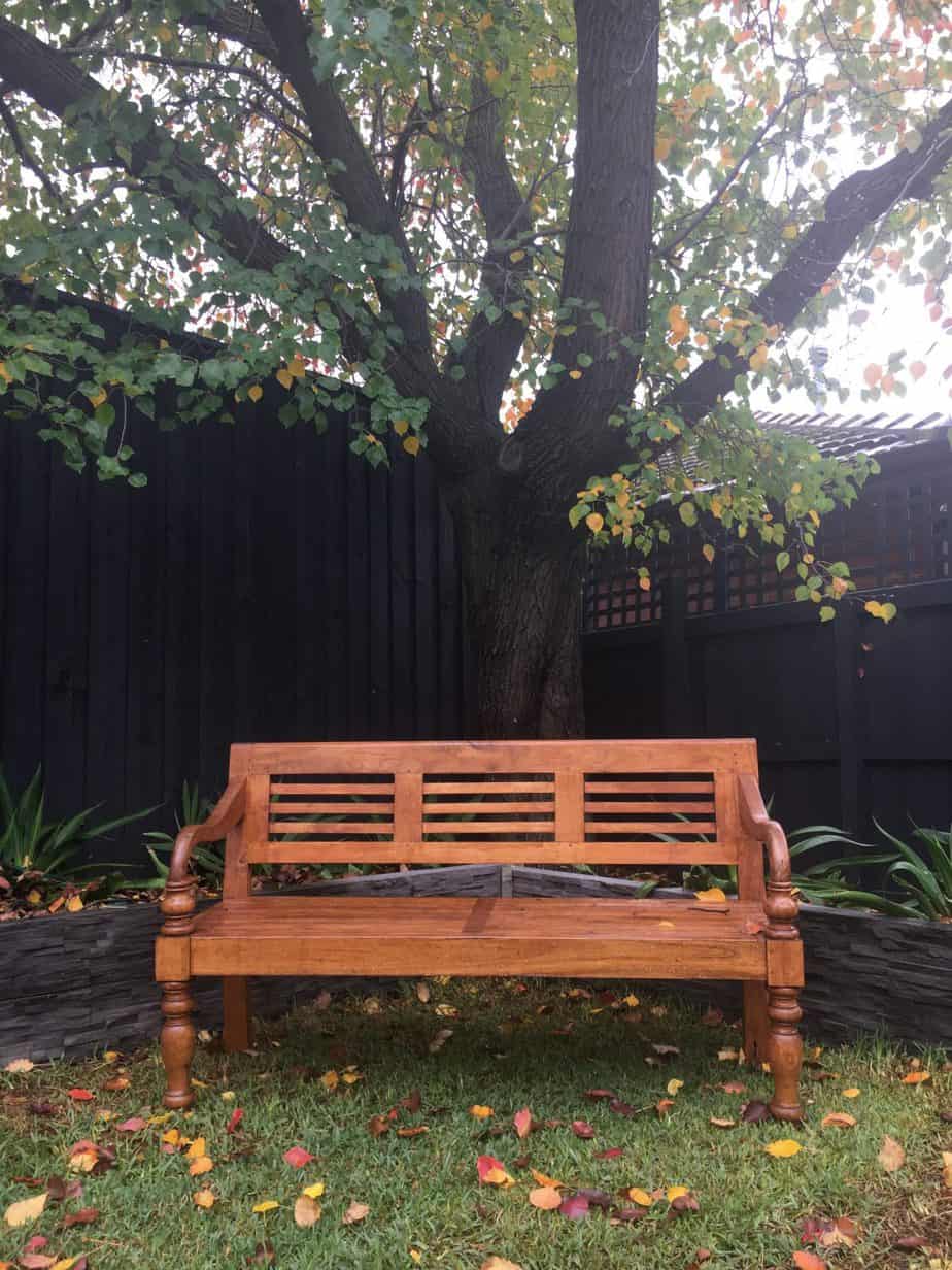 3 seater garden seat accessory used in Camberwell design