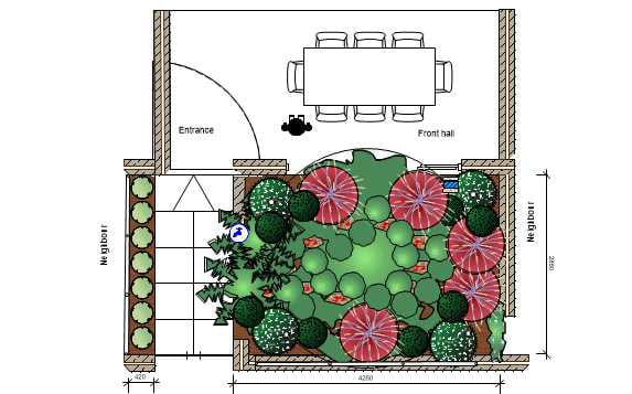 Hawthorn East 2D Landscape Plan Front Garden Design
