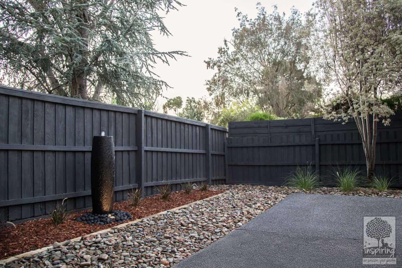 Tall water feature used in Doncaster courtyard garden makeover