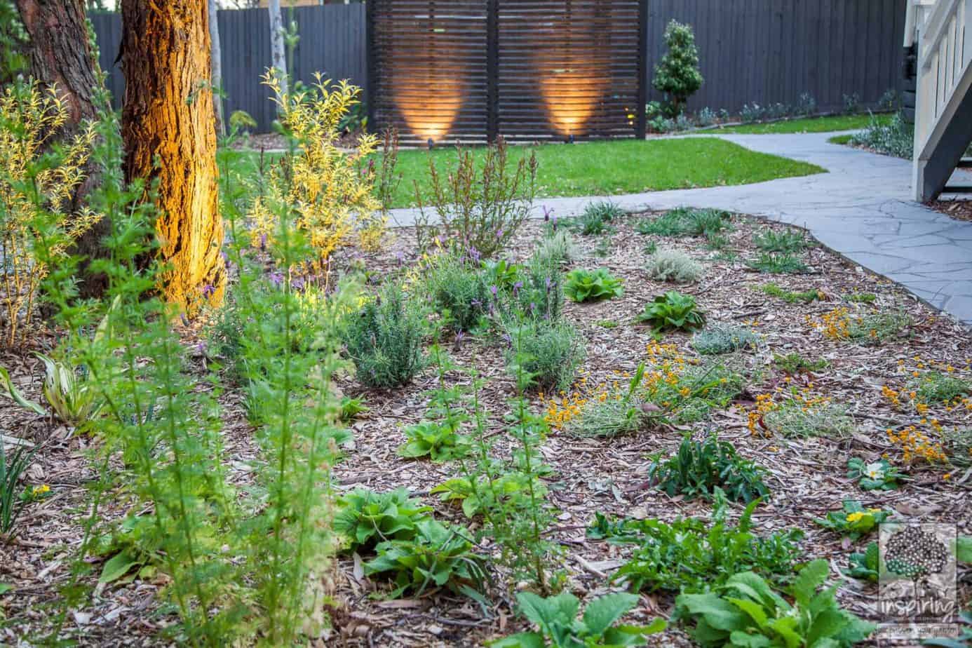 View of garden form kids cubby in Blackburn garden design