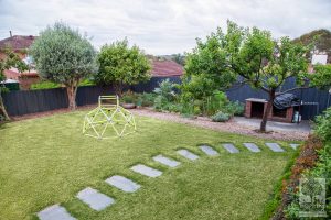 View of vegetable patch in Vermont South garden design