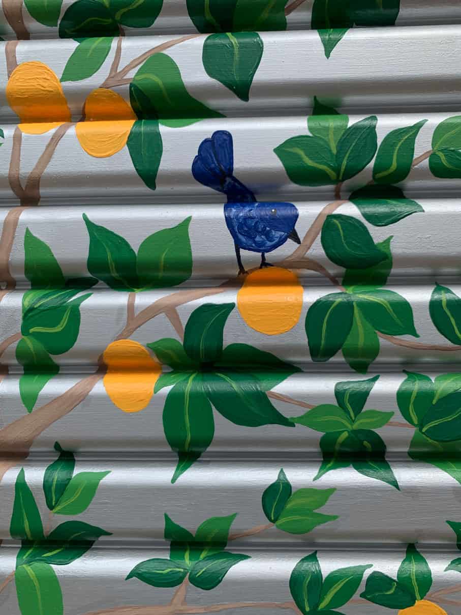 Artwork used in mural in Hawthorn garden design by Parveen Dhaliwal, Inspiring Landscape Solutions