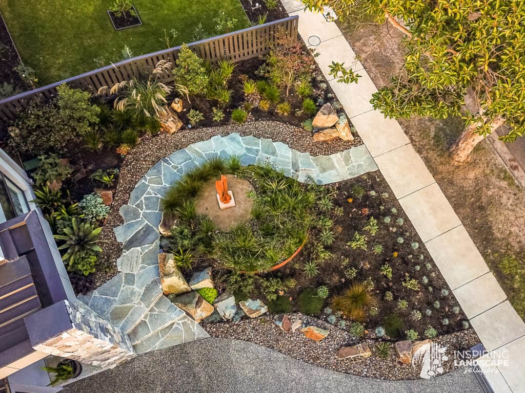 Aerial view of Mount Waverley right garden