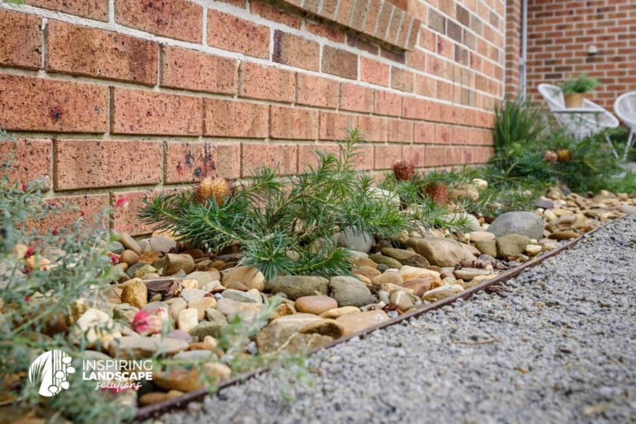 Toppings and pebbles used in Mulgrave landscape design