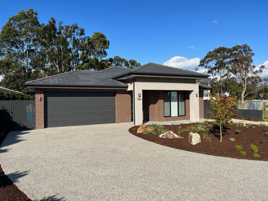 Landscaping rocks and front door garden in Narre Warren North