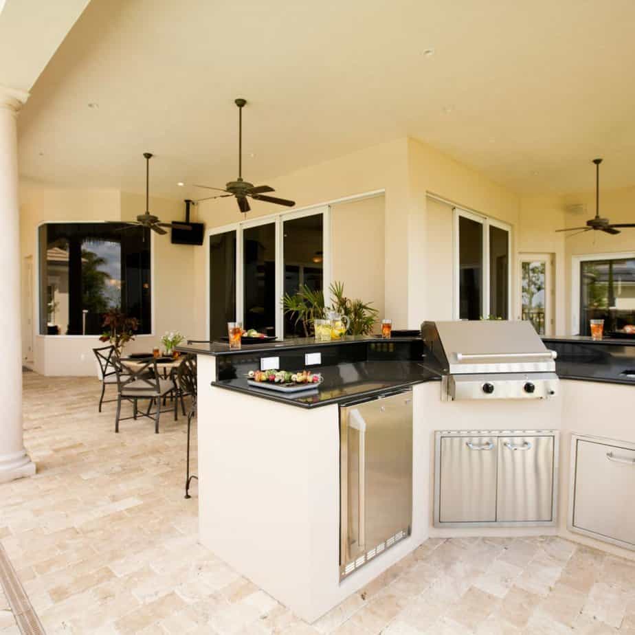 Outdoor Kitchen and Dining Area Perfect For Entertaining