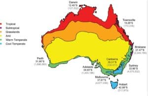 A climate map of Australia is vital for beginner gardeners when learning when to plant and what to plant at specific times of the year.