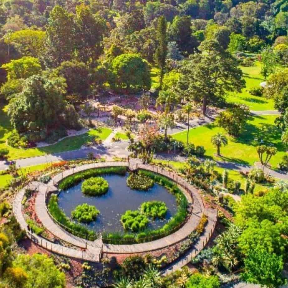 World famous public gardens in Melbourne