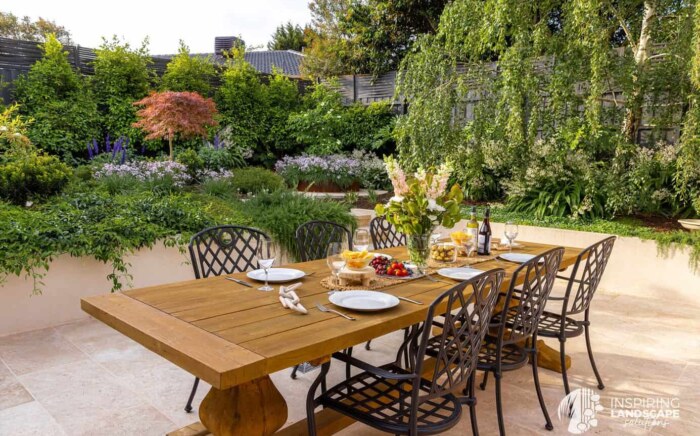 Outdoor entertaining all year round in Berwick garden design