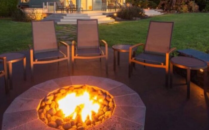Enjoy your garden in the cooler months with a stunning firepit