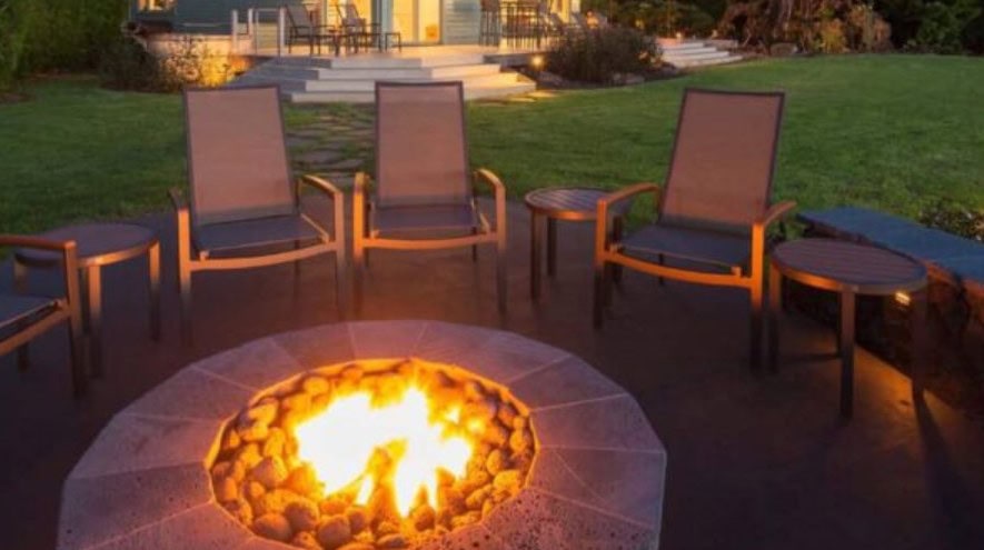 Enjoy your garden in the cooler months with a stunning firepit
